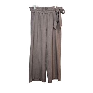 BELLE VERE Wide Leg Trousers Black & Red Houndstooth Cropped Size 8